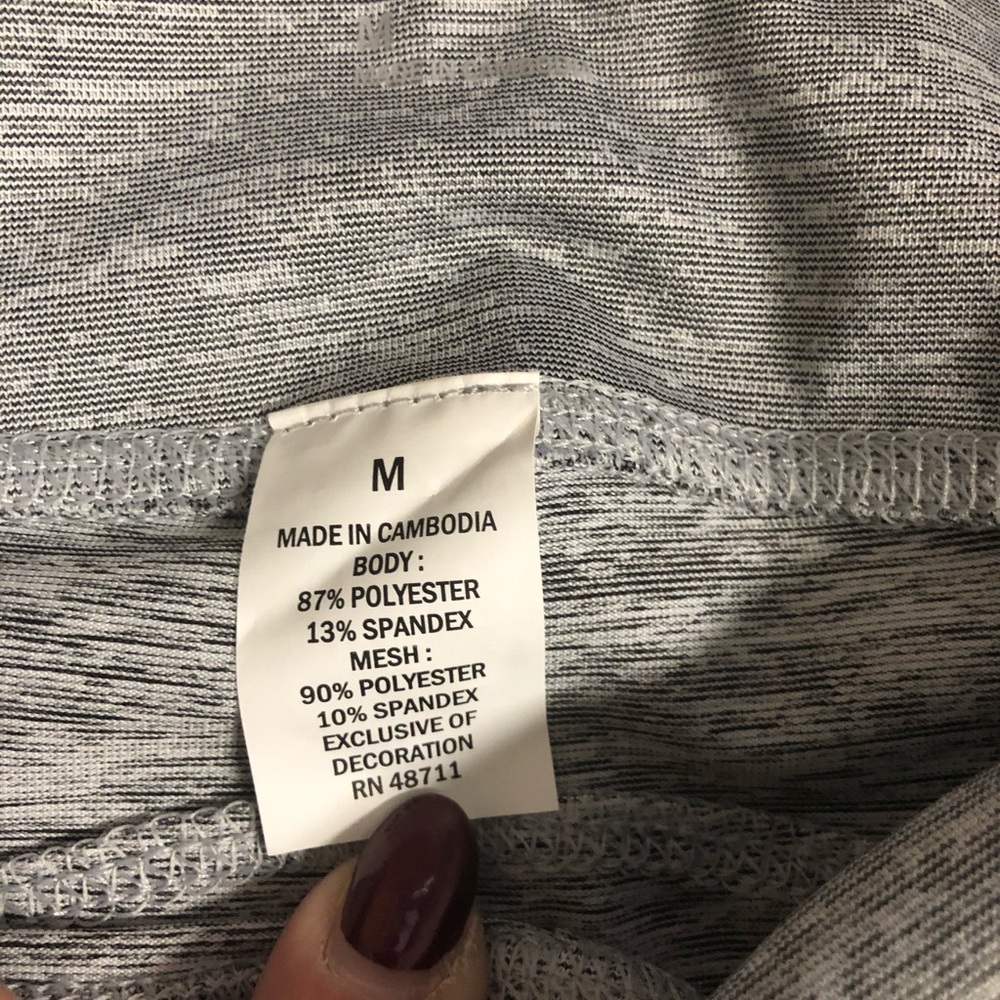 MTA SPORT Women’s Gray White Athletic Leggings - Picture 3 of 6